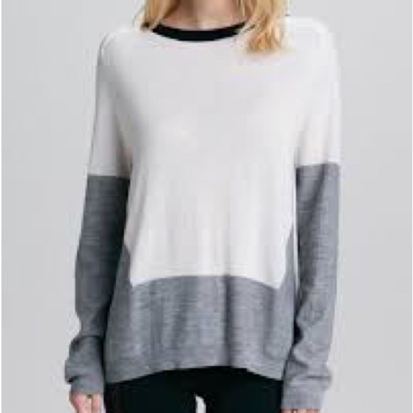 Aiko Catalina Color Block Split Back Sweater Size S - Picture 3 of 9